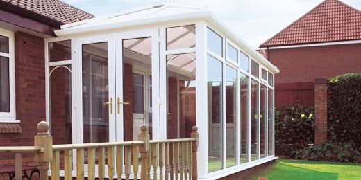 White uPVC Edwardian conservatory