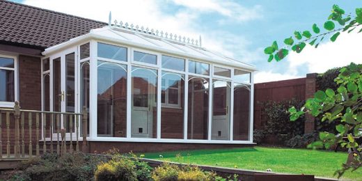 White uPVC Edwardian conservatory