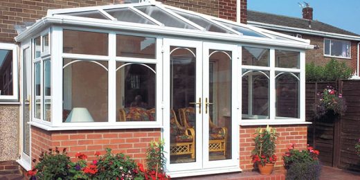 White uPVC Edwardian conservatory