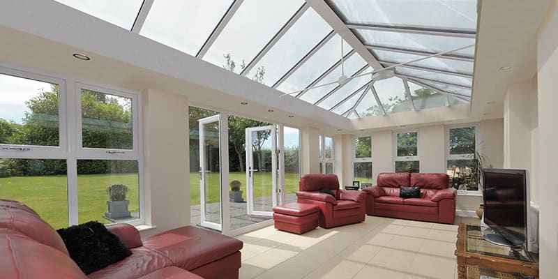 White uPVC Orangery interior
