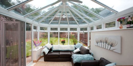 white uPVC Victorian Conservatory interior