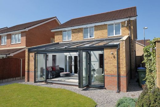 Black uPVC lean to conservatory