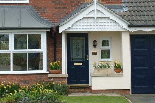 Dark blue composite door