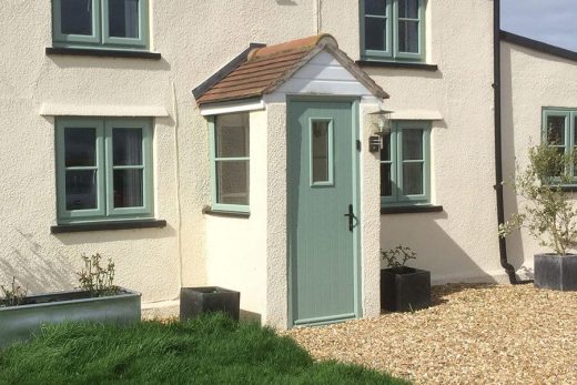Chartwell green composite entrance door installation