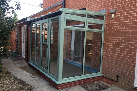 Chartwell green uPVC lean to conservatory