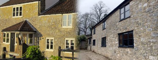 Cream And Black uPVC Casement Windows