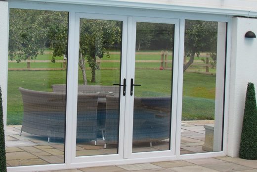 Extension with uPVC french doors
