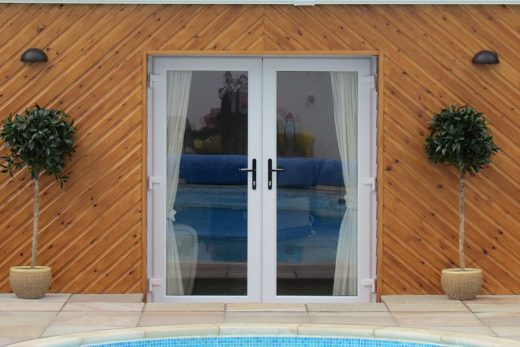 Grey uPVC french doors