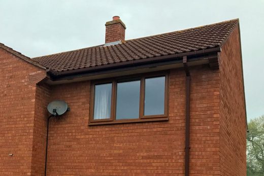 Rosewood uPVC guttering
