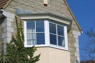 uPVC white bay window