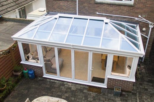 White uPVC Edwardian conservatory