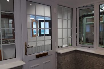 Majestic Designs showroom white uPVC conservatory interior