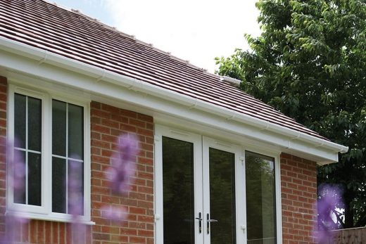 White uPVC guttering