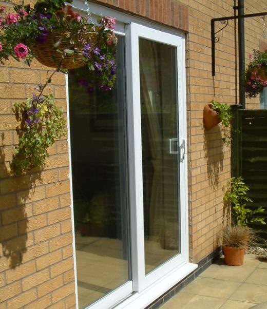White uPVC sliding patio door in Backwell