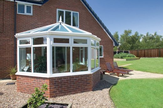 White uPVC victorian conservatory
