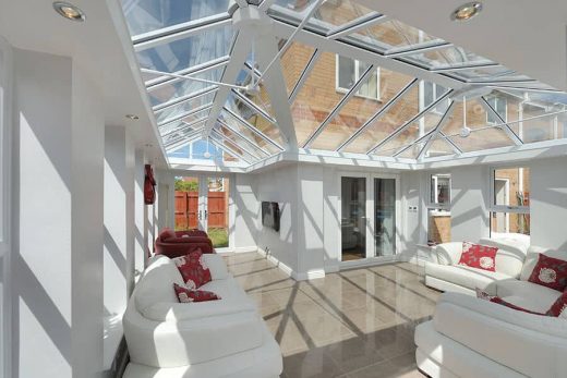 Interior of a bespoke uPVC Livin room conservatory