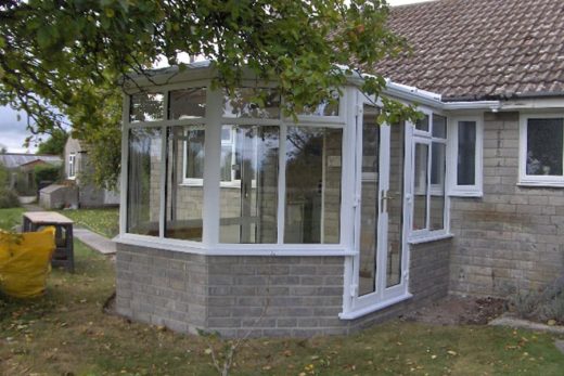 White uPVC victorian conservatory