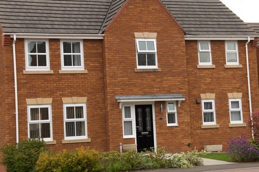 White uPVC casement windows