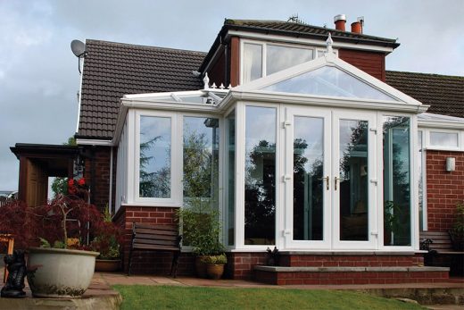White Upvc T Shaped Conservatory