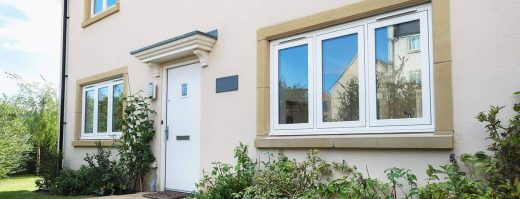 Upvc white flush casement windows