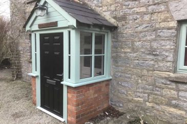 Chartwell Green Porch With Black Door