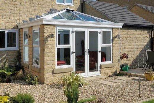 White uPVC orangery