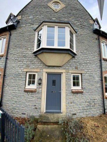 Cream upvc windows