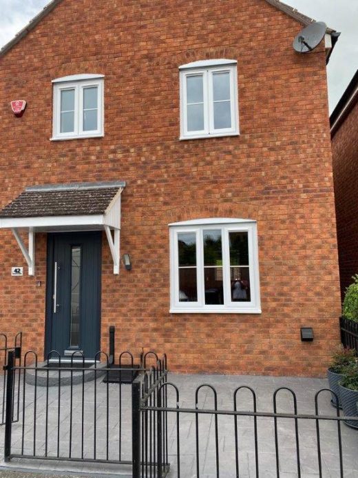 White upvc windows and comp dr