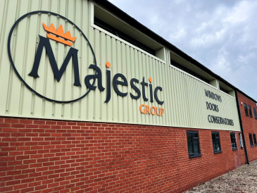 Majestic Group sign on the outside of a building